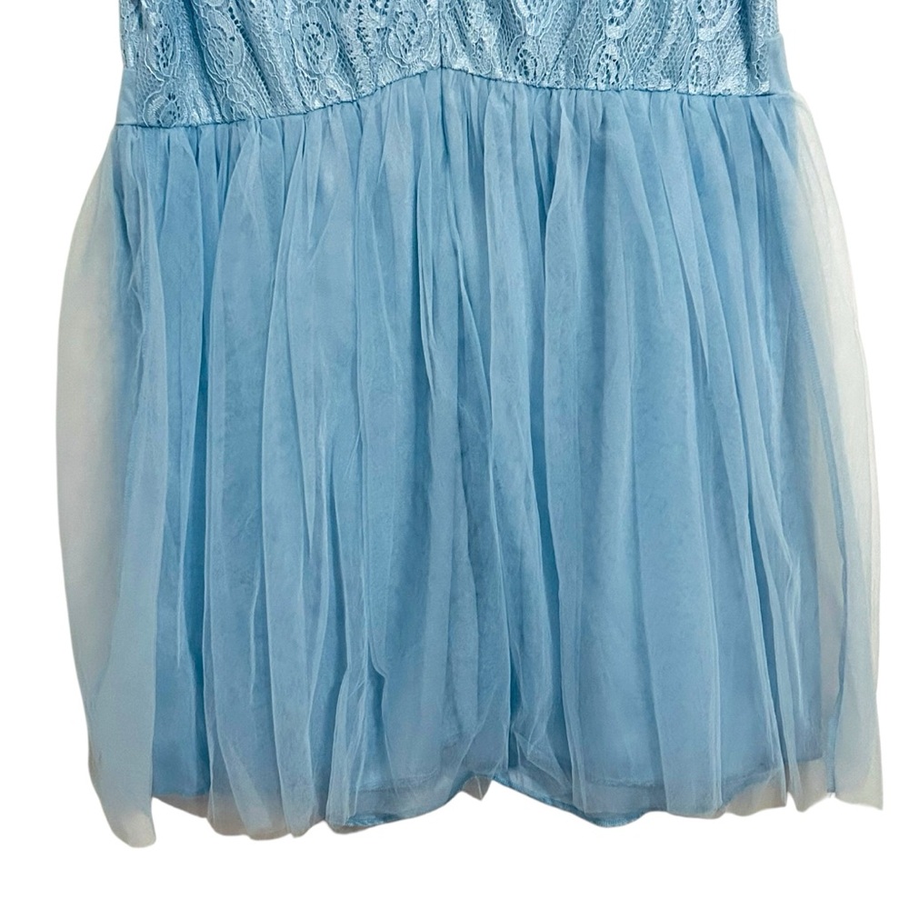 NWT Blue Lace Ruffle Trim Fit & Flare Dress 4XL - Picture 8 of 15